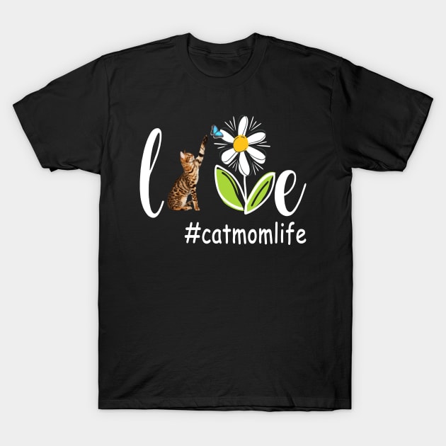 Cat Mom - Cat Mom life Mother's Day 2021 Funny Mom Cat T-Shirt by peskybeater